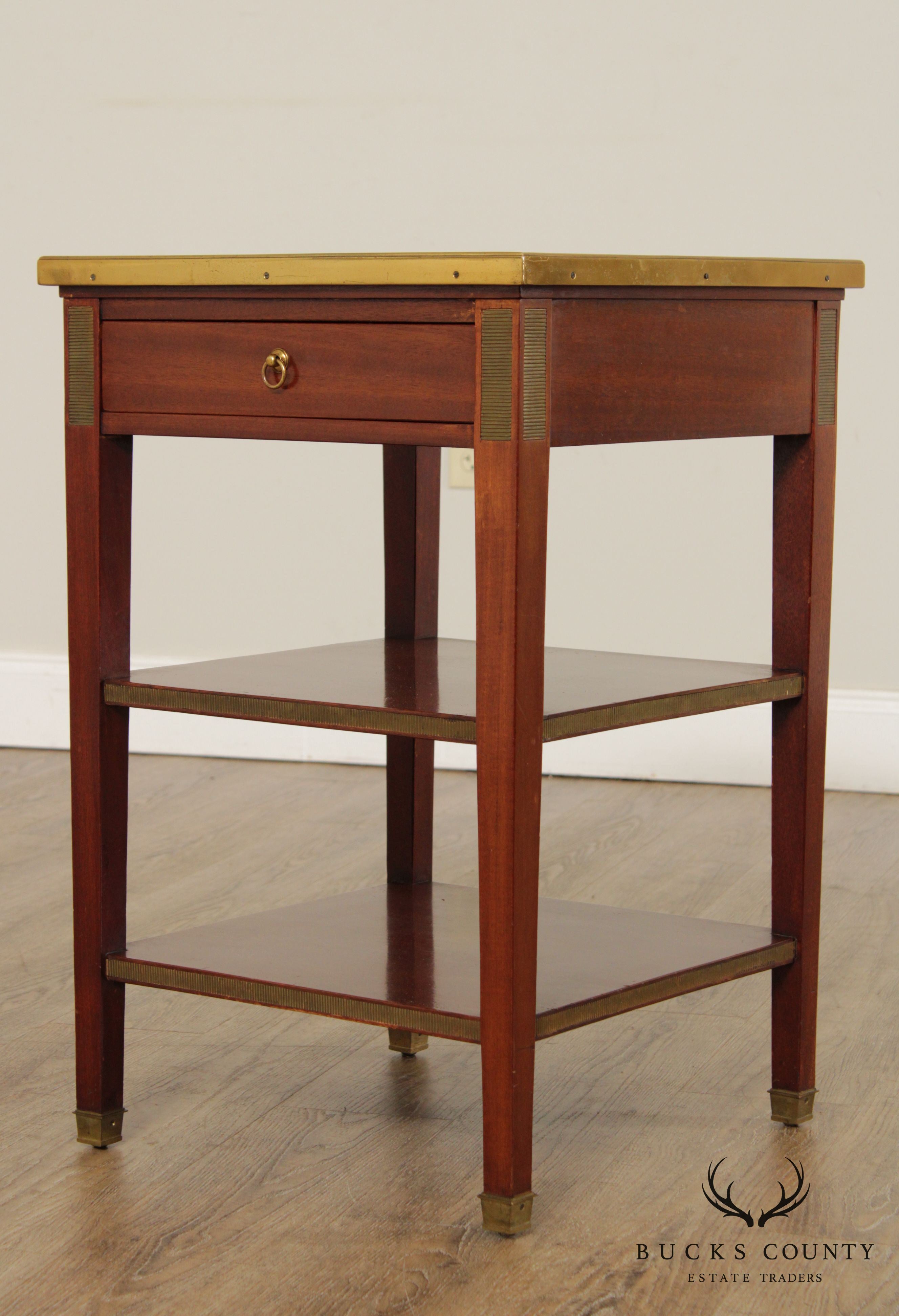 Edward Garratt Directoire Style Mahogany Marble Top Side Table