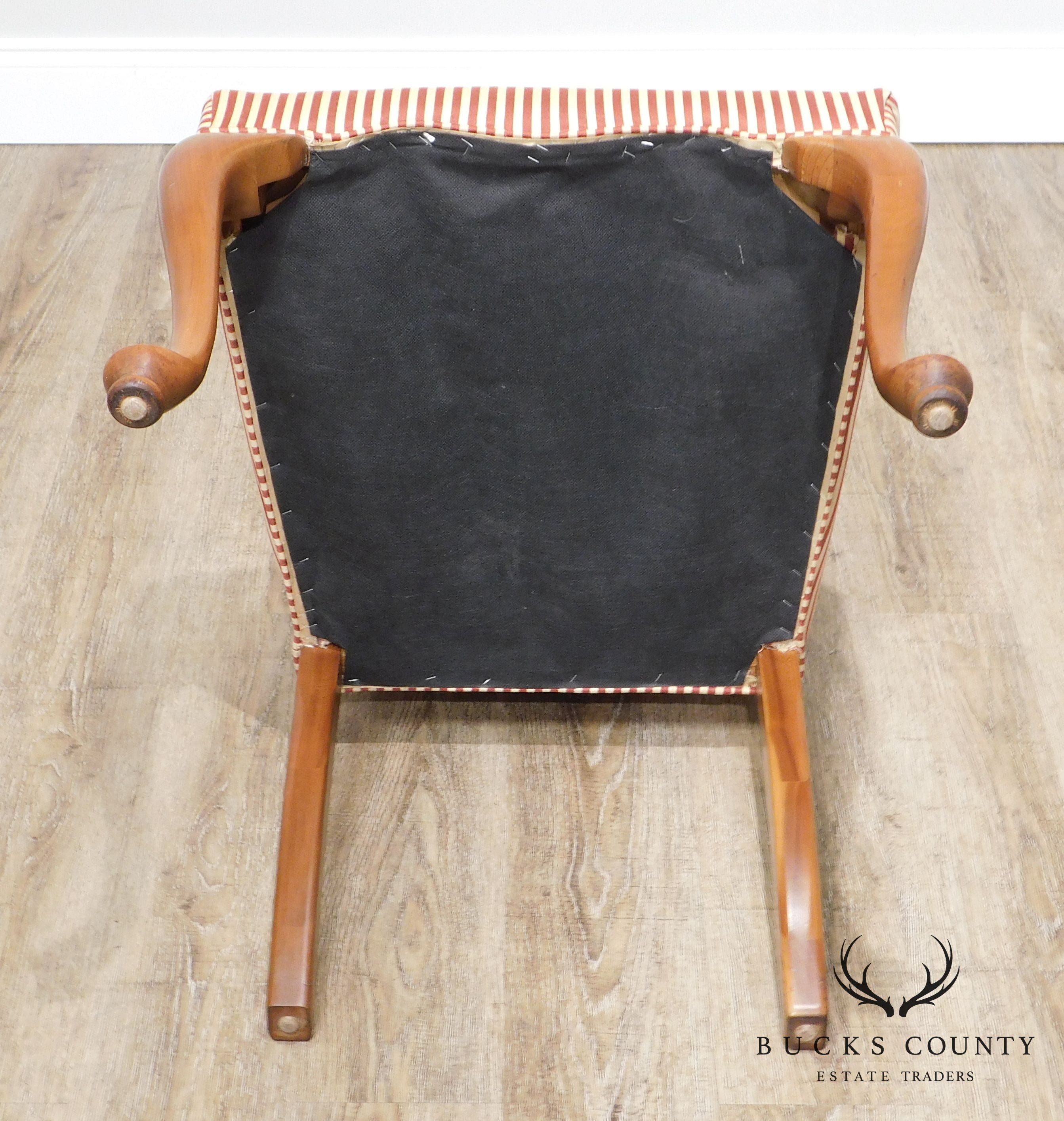 George III Style Quality Upholstered Back Side Chair