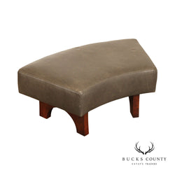 Stickley High Line Curved Leather Ottoman