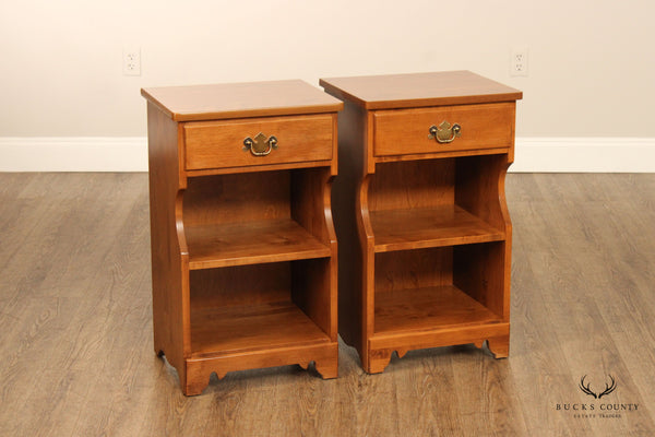 Ethan Allen Vintage Pair of Maple Nightstands