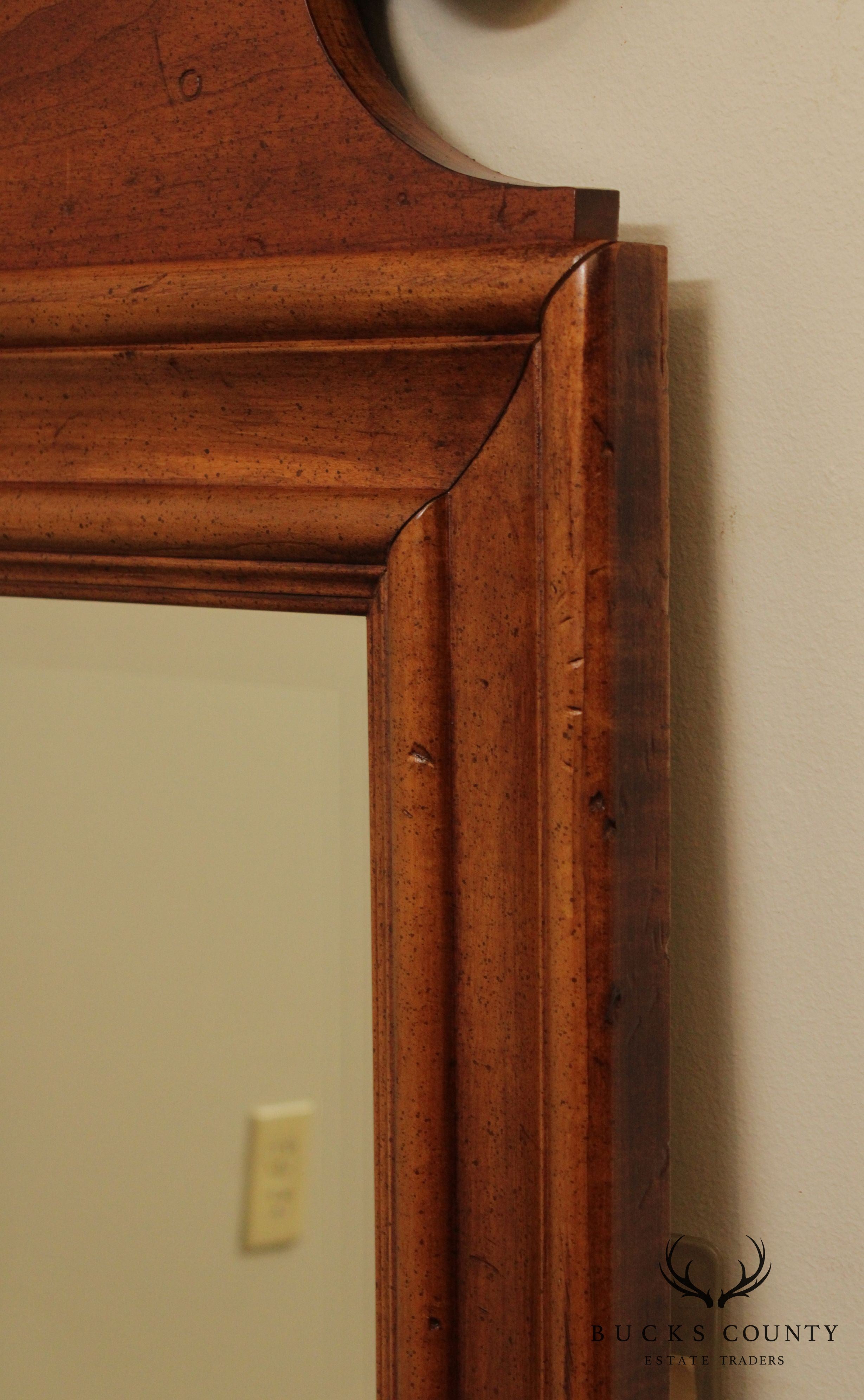 National of MT. Airy Cherry Frame Beveled Wall Mirror