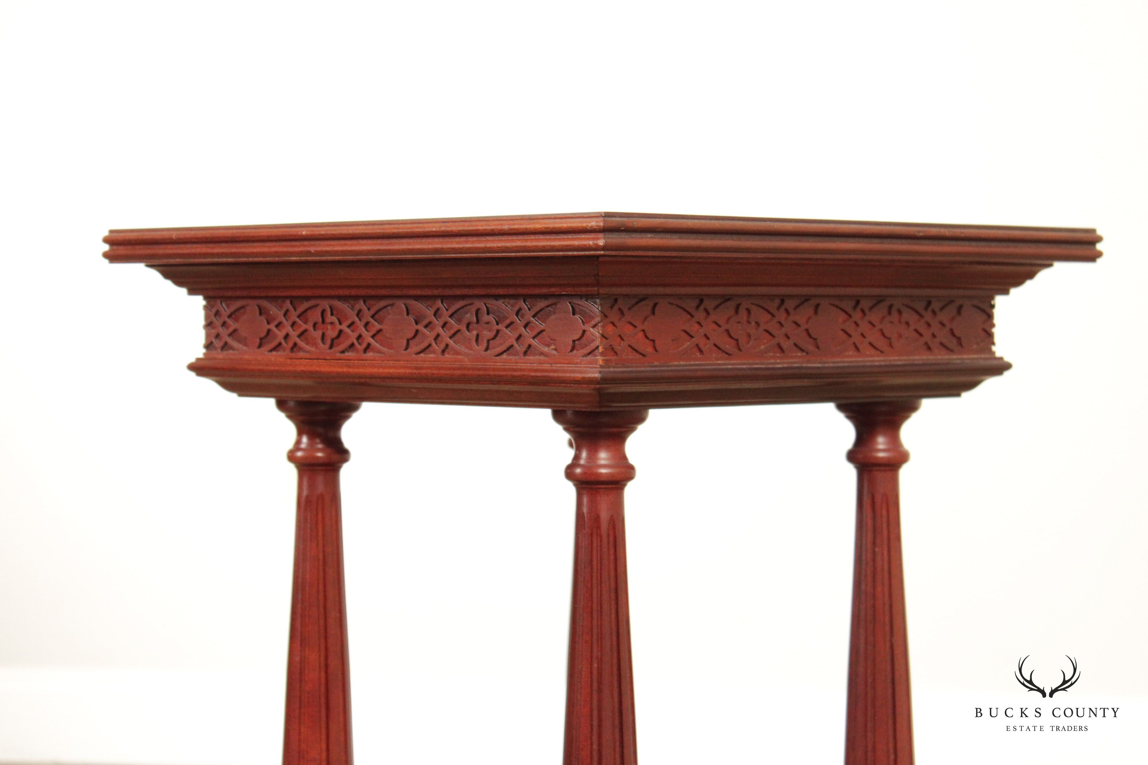 Craftique Regency Style Banded Mahogany Side Table