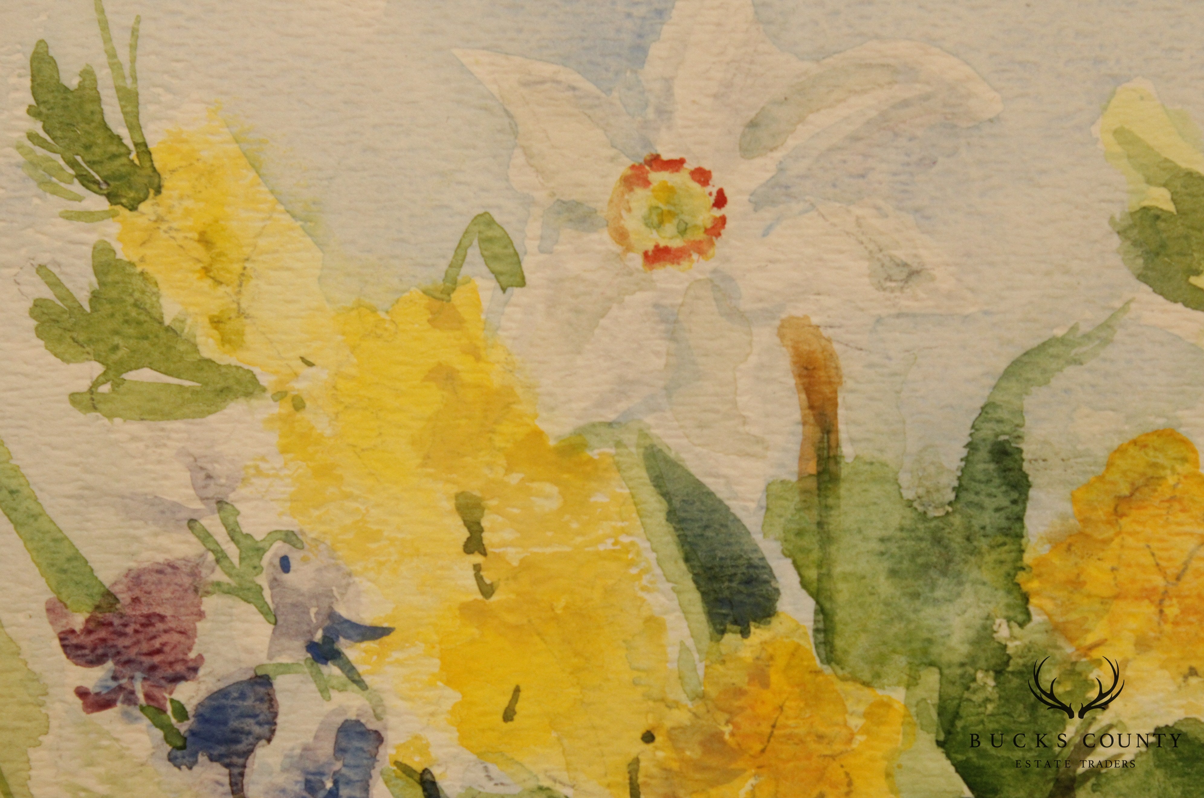 EZ Foley Original Watercolor Painting Still Life of Flowers