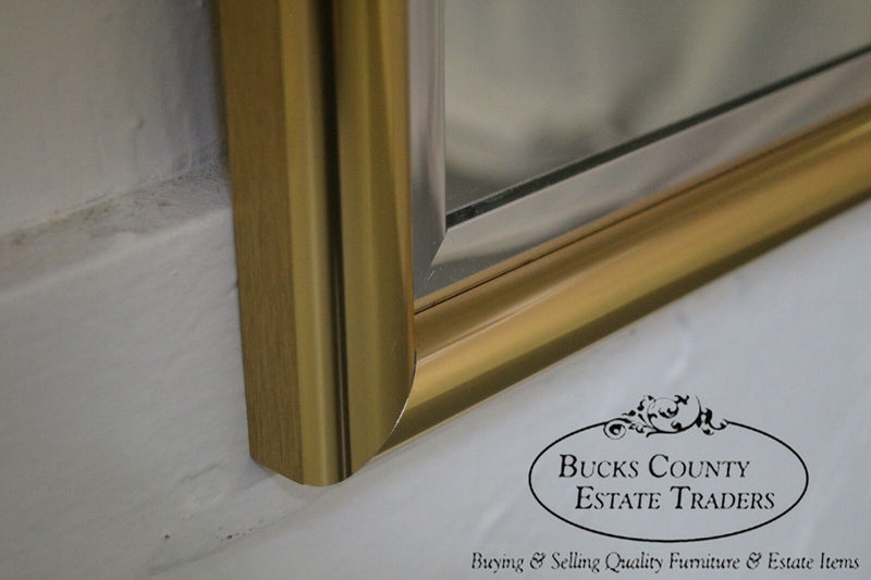 Nielsen Mid Century Modern Brushed Brass Aluminum Frame Wall Mirror