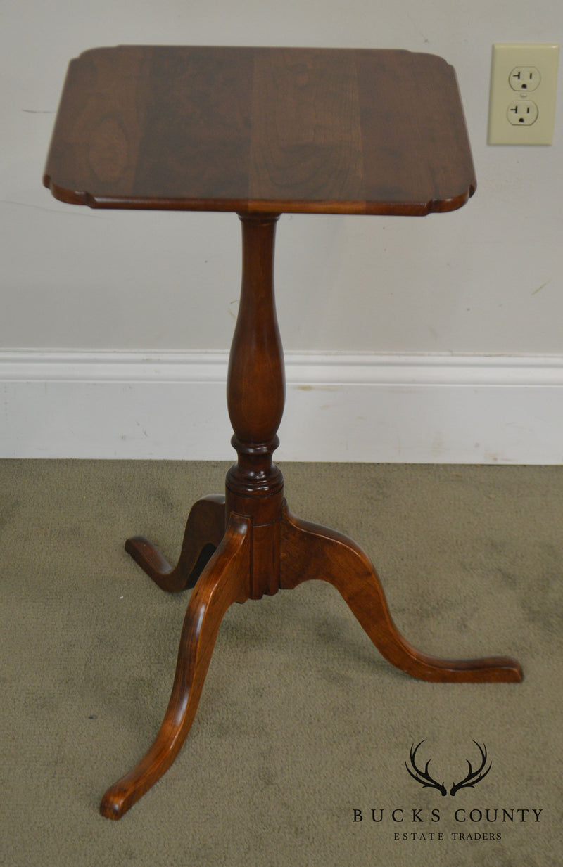 Bartley Collection "The Henry Ford Museum" Solid Cherry Snake Foot Pedestal Side Table