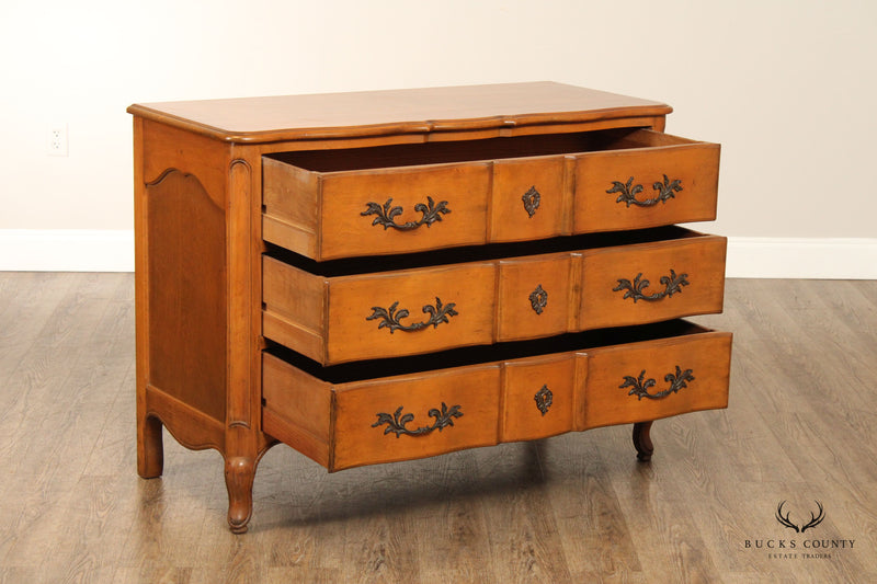 W&J Sloane French Louis XV Style Vintage Fruitwood Chest Of Drawers