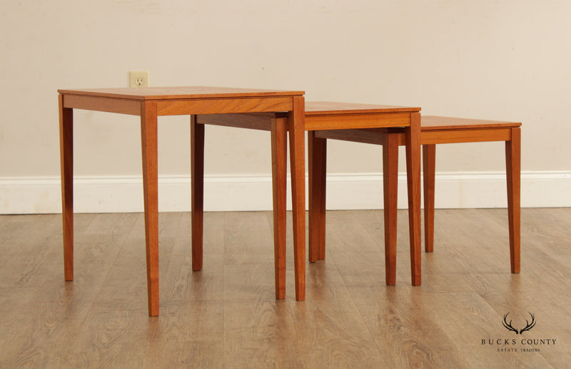 Mid Century Danish Modern Set of Three Nesting Tables