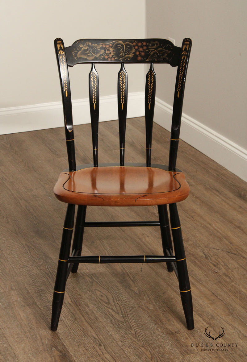 Hitchcock Vintage Set Of Five Stenciled Dining Chairs