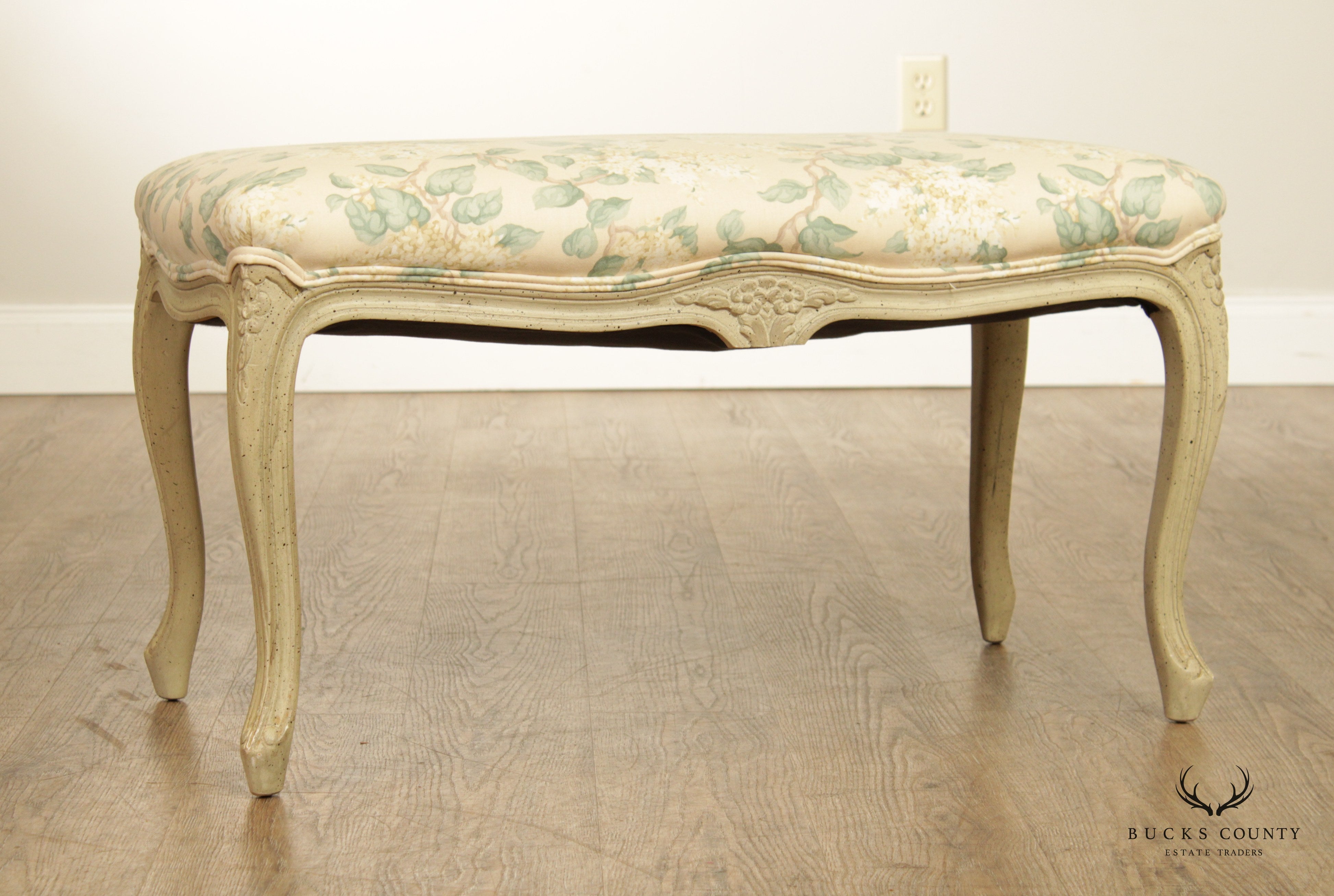 French Louis XV Style Painted Window Bench