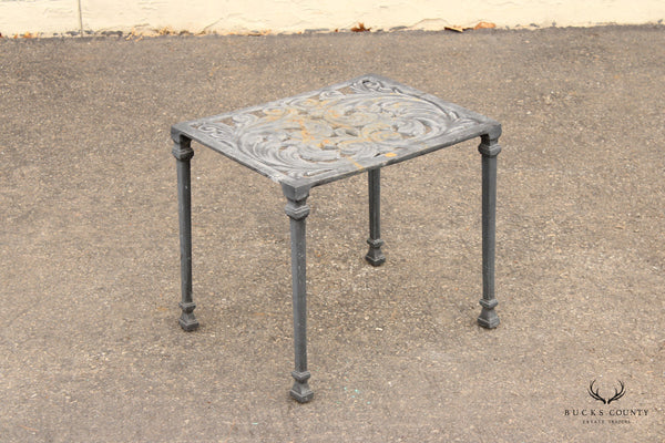 Victorian Cast Aluminum Filigree Outdoor Patio Side Table