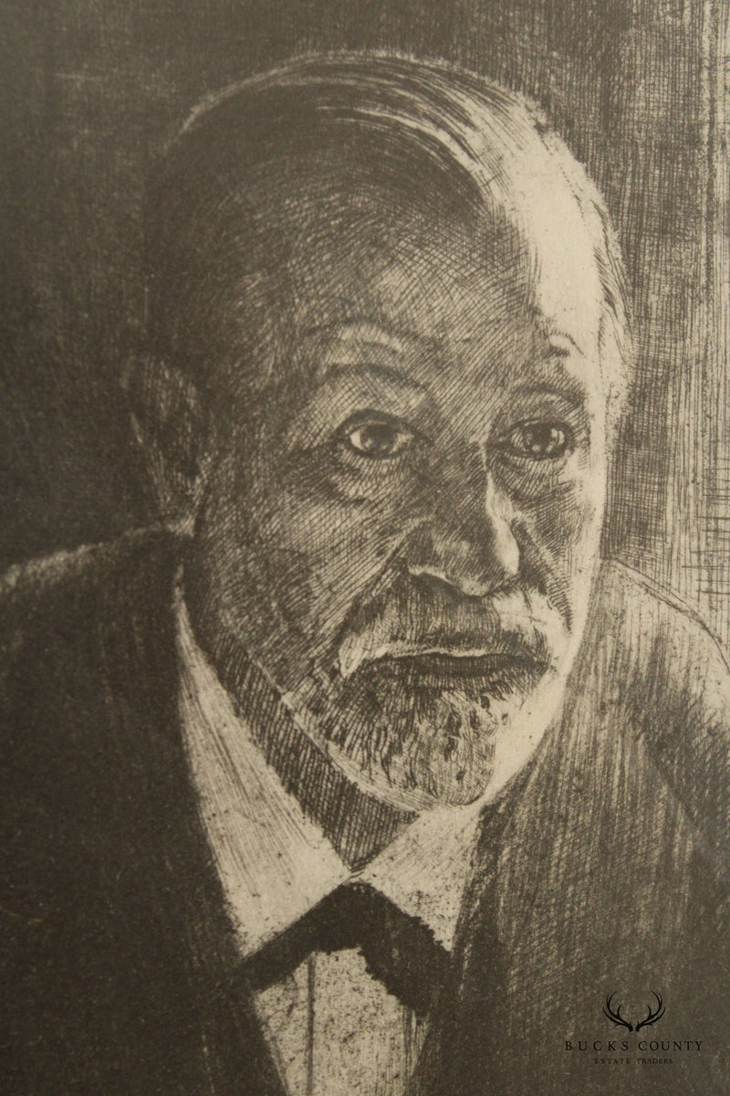 Max Pollak Framed Print of Sigmund Freud