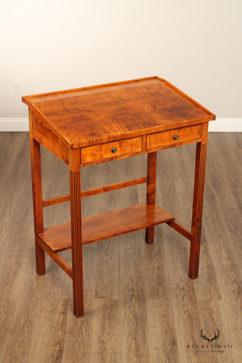 David LeFort Tiger Maple Chippendale Style Stand Up Desk