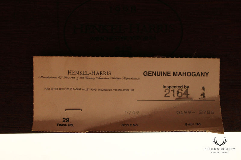 Henkel Harris Neoclassical Inlaid Mahogany Demilune Table