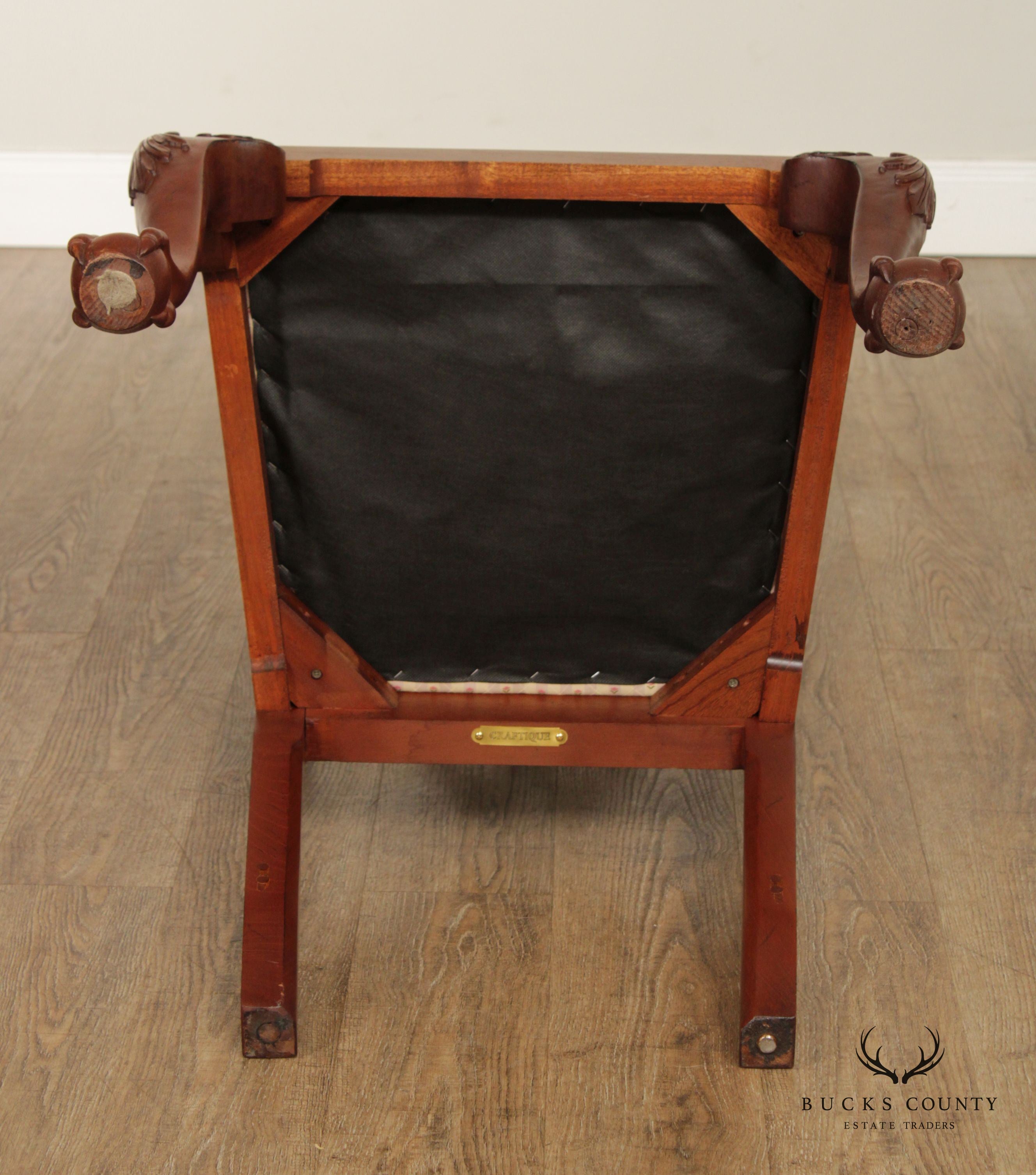 Craftique Chippendale Style Mahogany Side Chair