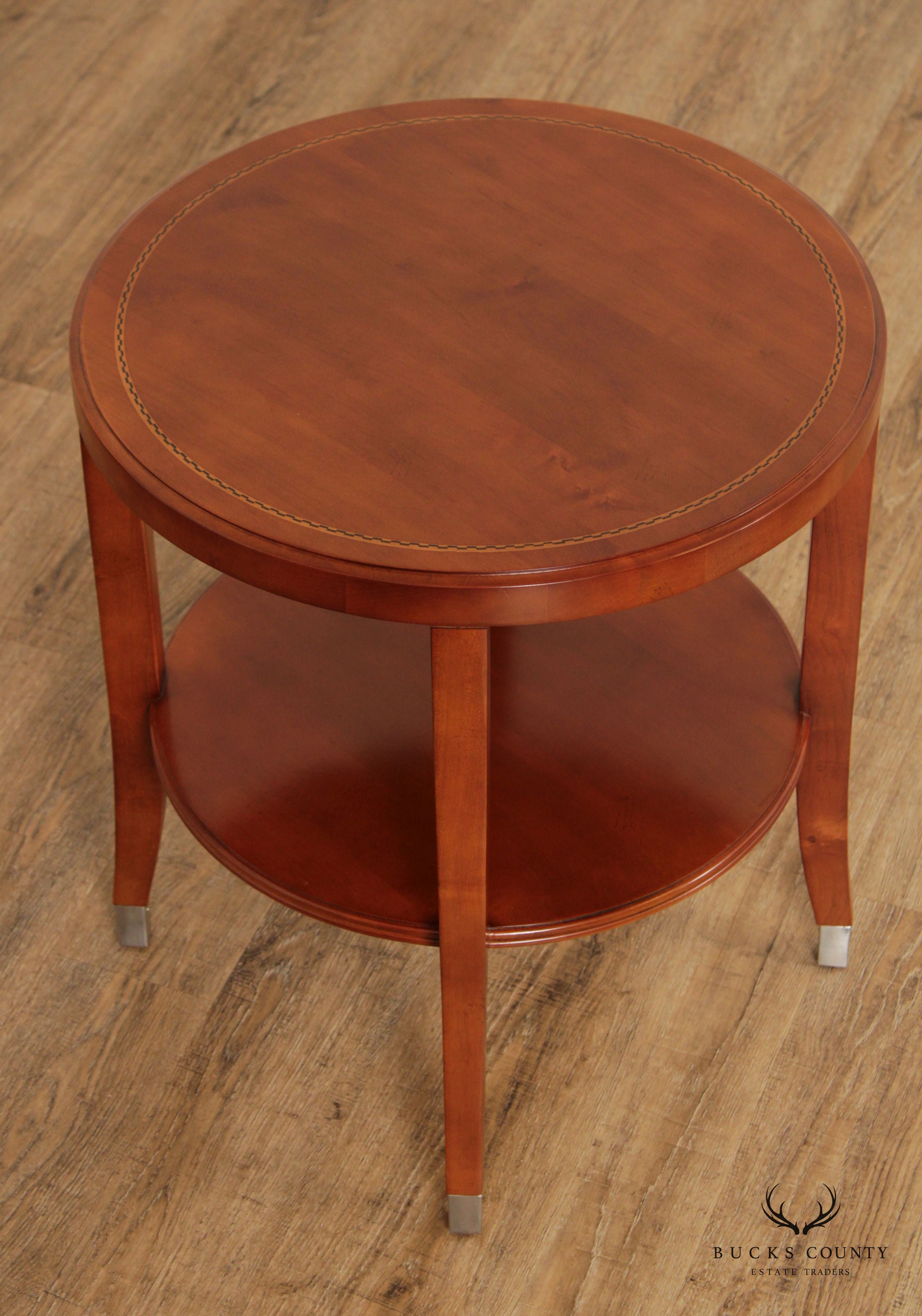 CTH Sherrill Occasional Regency Style Cherry Two-Tier Side Table