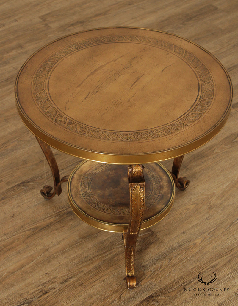 Century Furniture Grand Tour Collection Brass Lamp Table