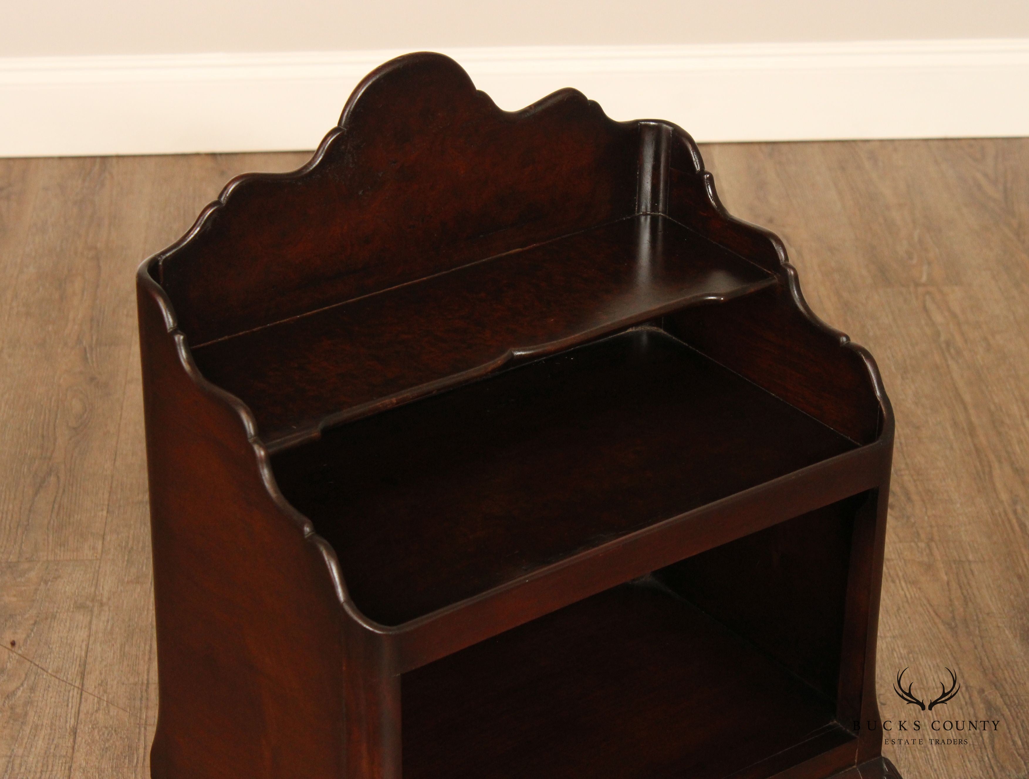 Queen Anne Style Mahogany Bookstand