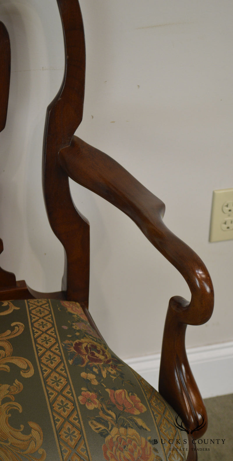 Georgian Style Custom Quality Pair of Paw Foot Arm Chairs