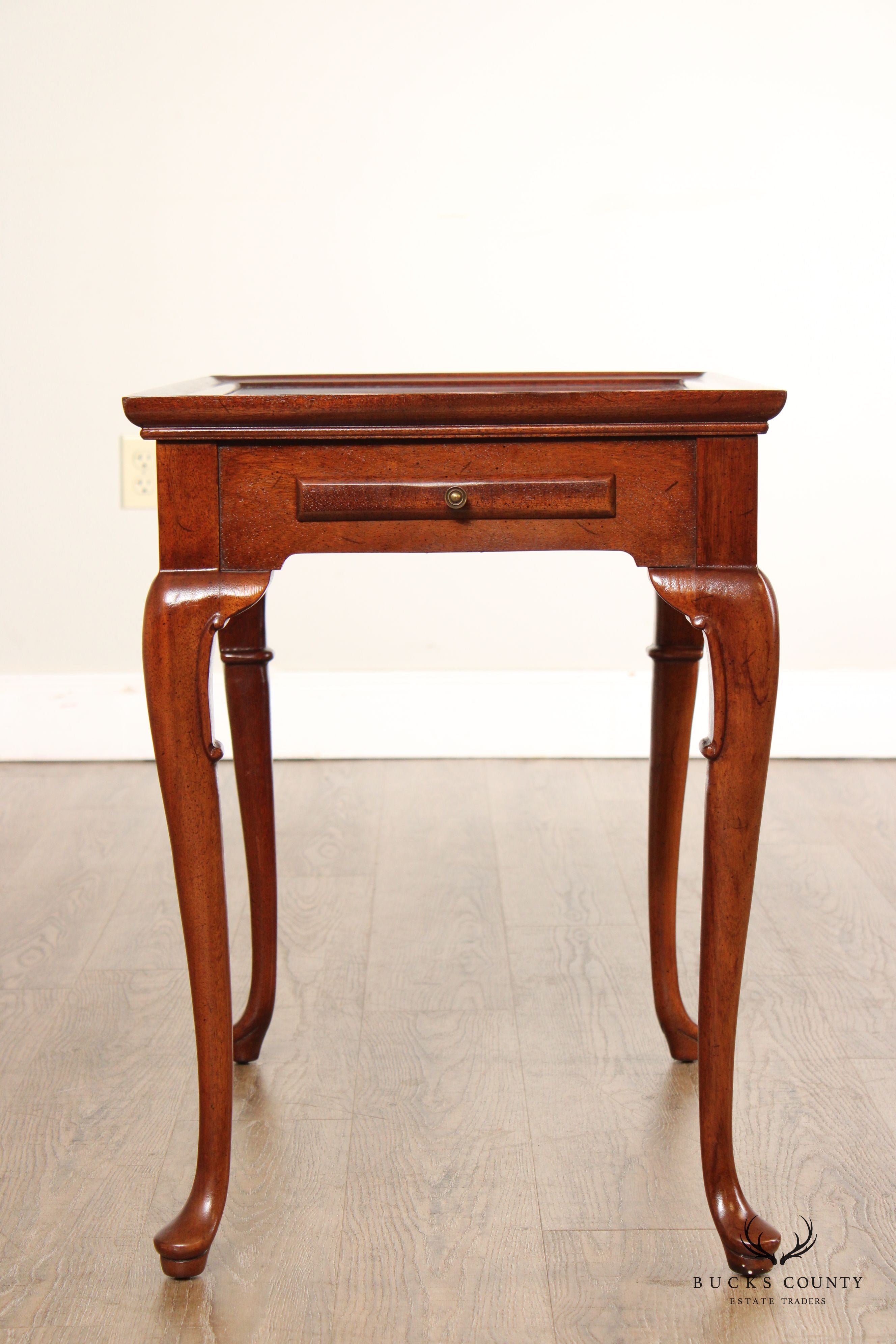 Queen Anne Style Mahogany Tea Side Table