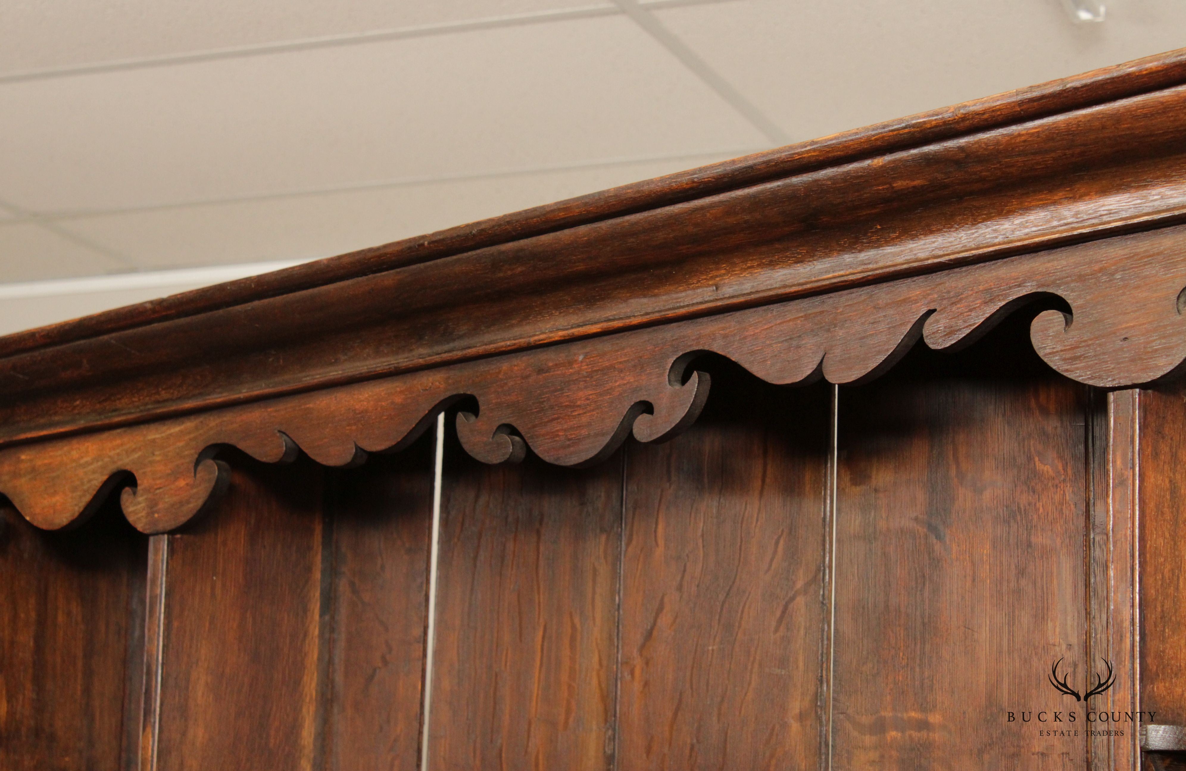 Antique English Oak Queen Anne Welsh Dresser