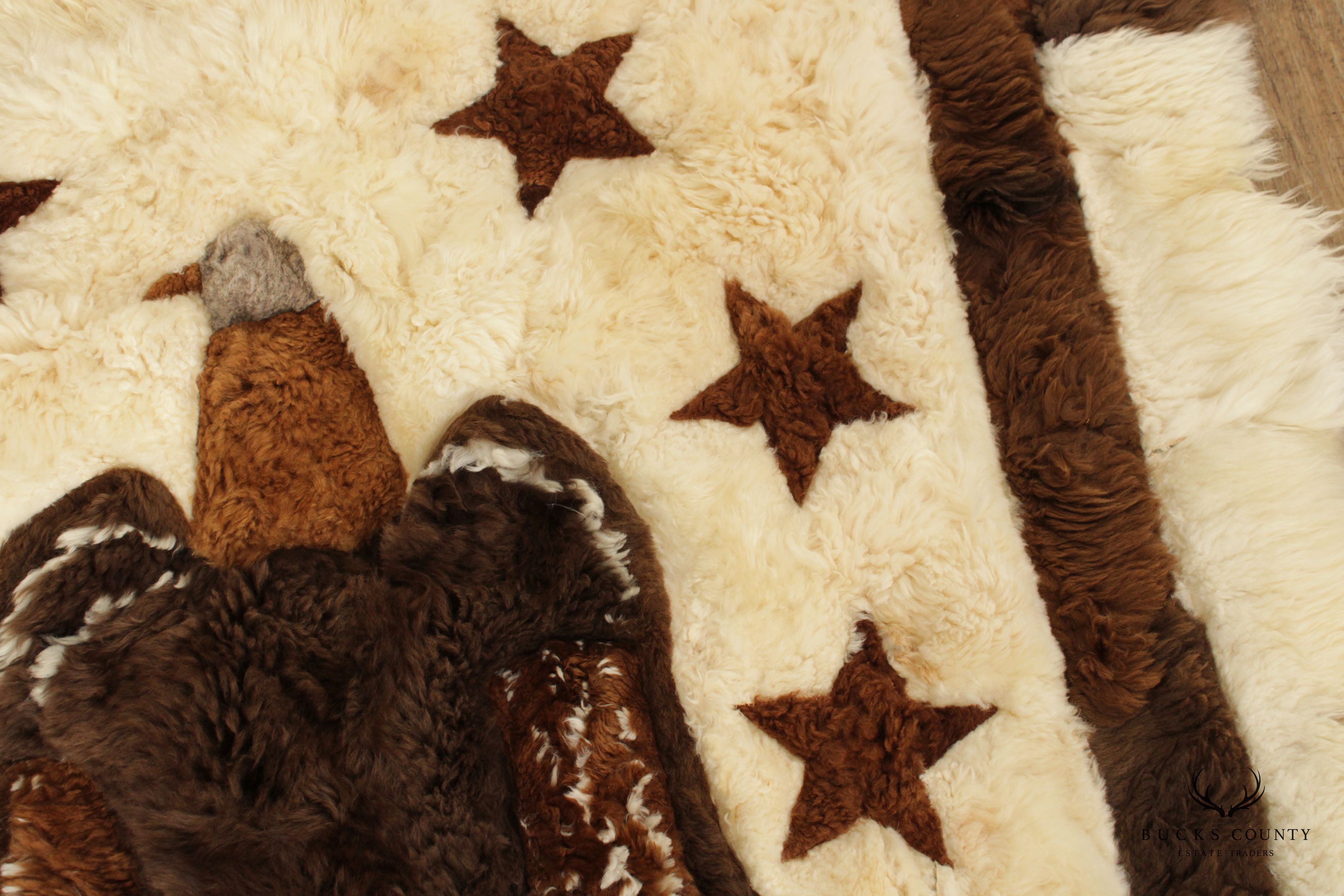 Peruvian Alpaca Fur and Hide Tapestry or Rug