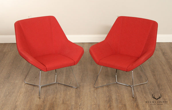 Keilhauer Mid Century Modern STyle Pair of 'Cahoots' Lounge Chairs