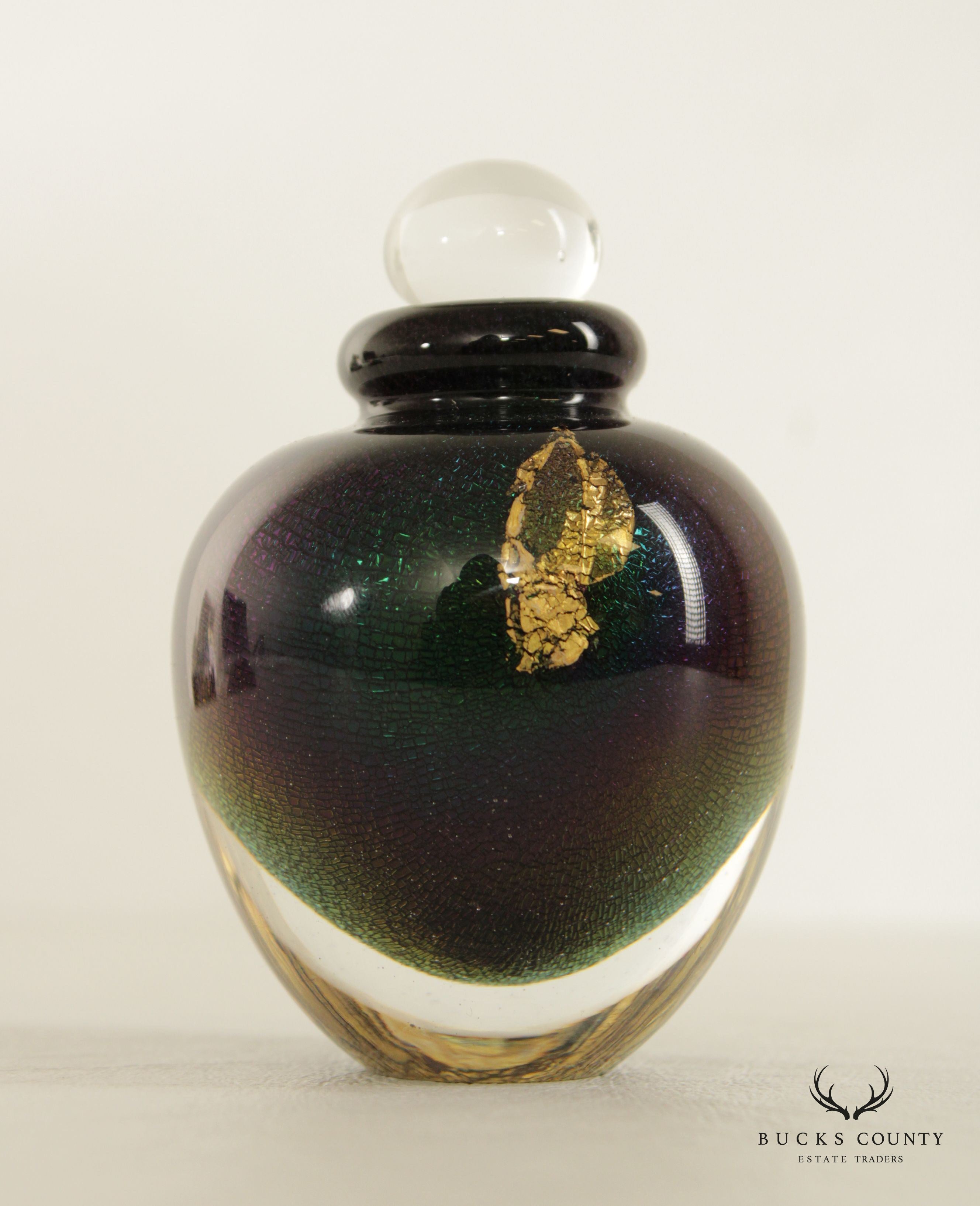 Robert Eickholt Blown Glass Perfume Bottle