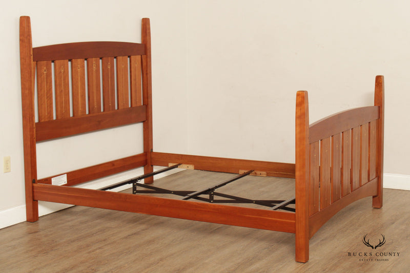 Stickley Harvey Ellis Mission Inlaid Cherry Queen Bed