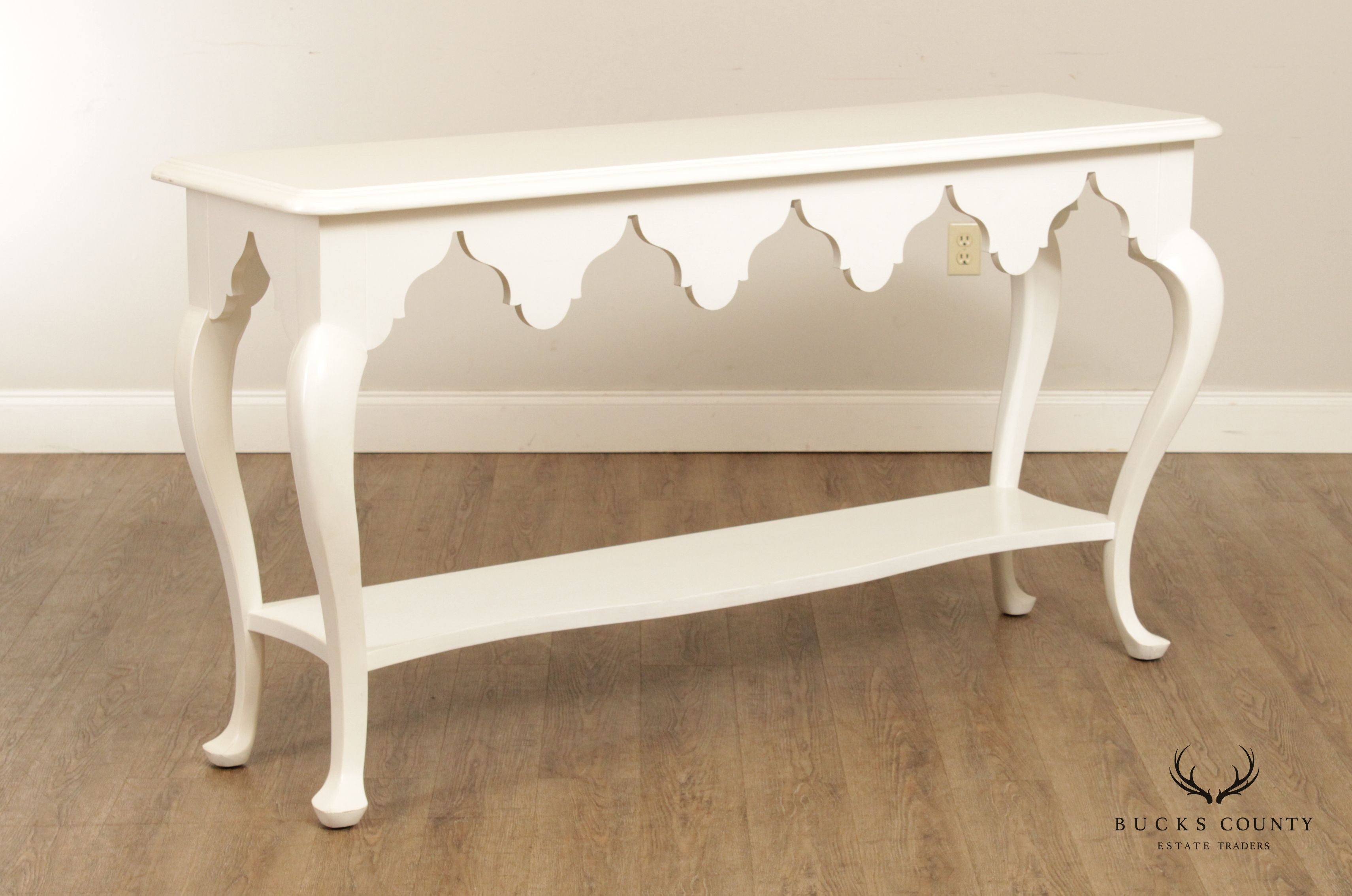 Tommy Bahama 'Gunners Reef' White Painted Two Tier Console Table