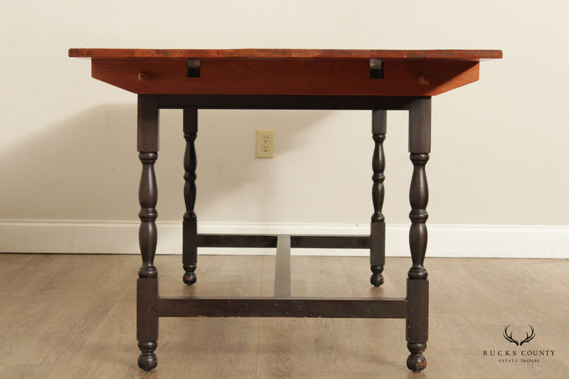 Stephen Von Hohen Custom Crafted Cherry Extendable Trestle Table