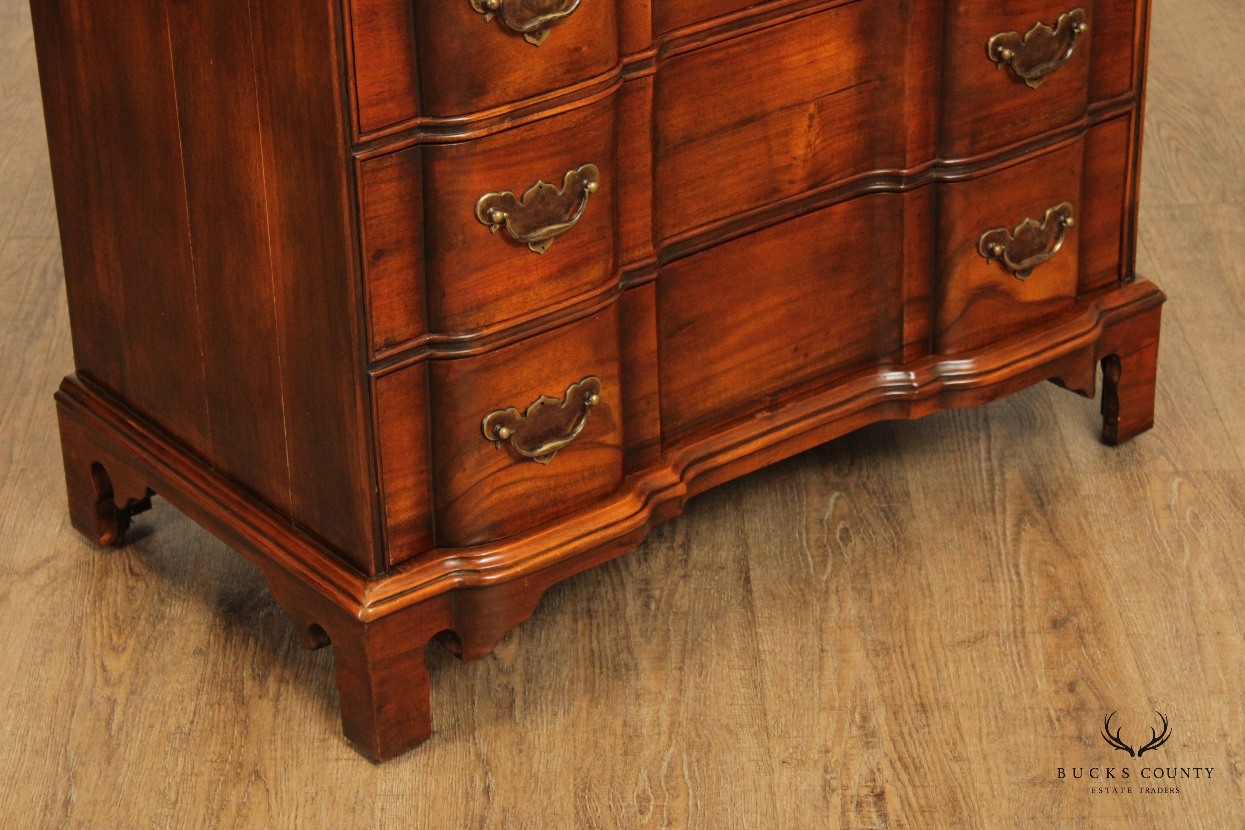 Theodore Alexander Chippendale Style Mahogany Block Front Chest