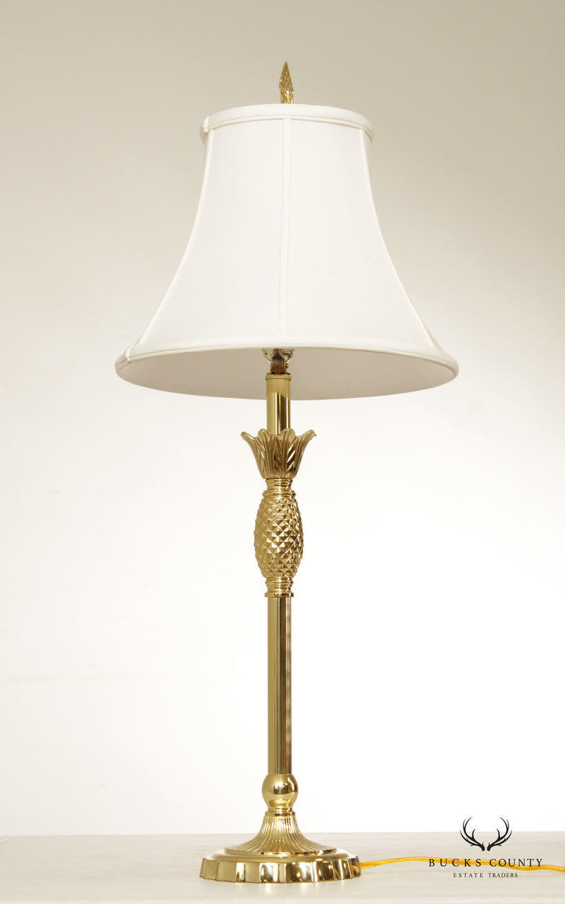 Brass Pineapple Candlestick Table Lamp