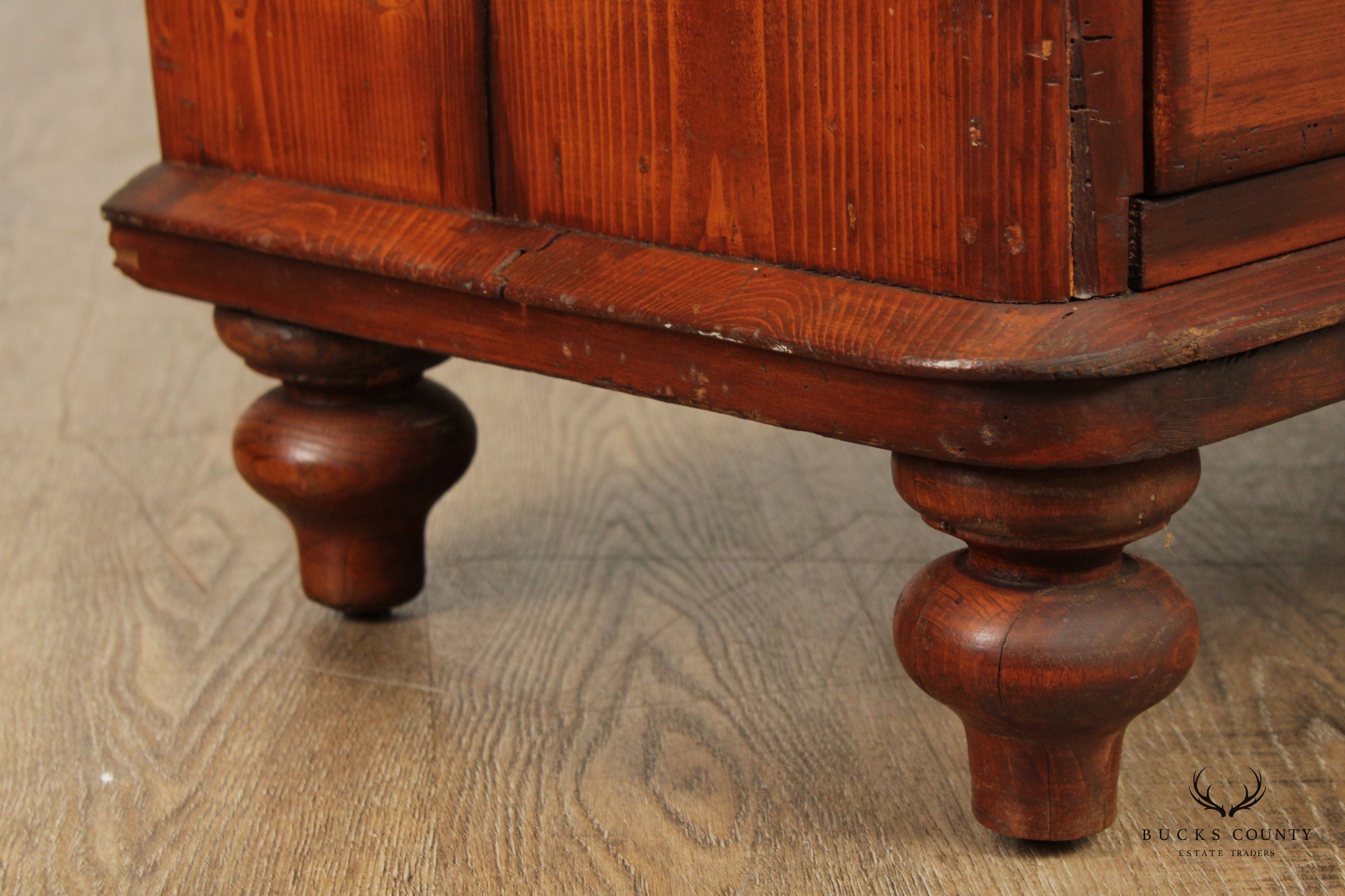 Antique English Pine Sideboard Server