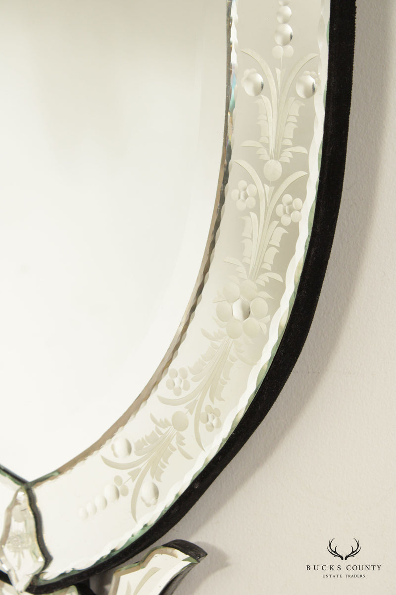 Venetian Style Shield Form Wall Mirror