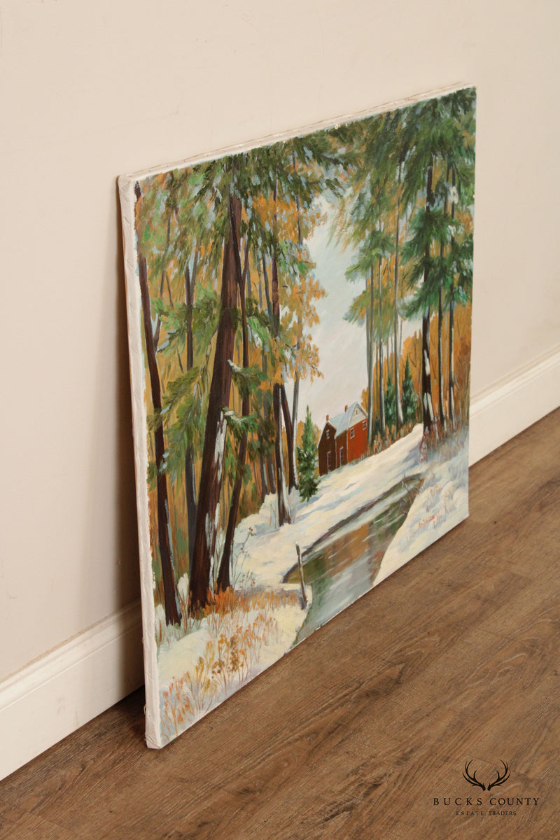 Ann Yost Whitesell 'Winter Reflections' Original Oil Painting
