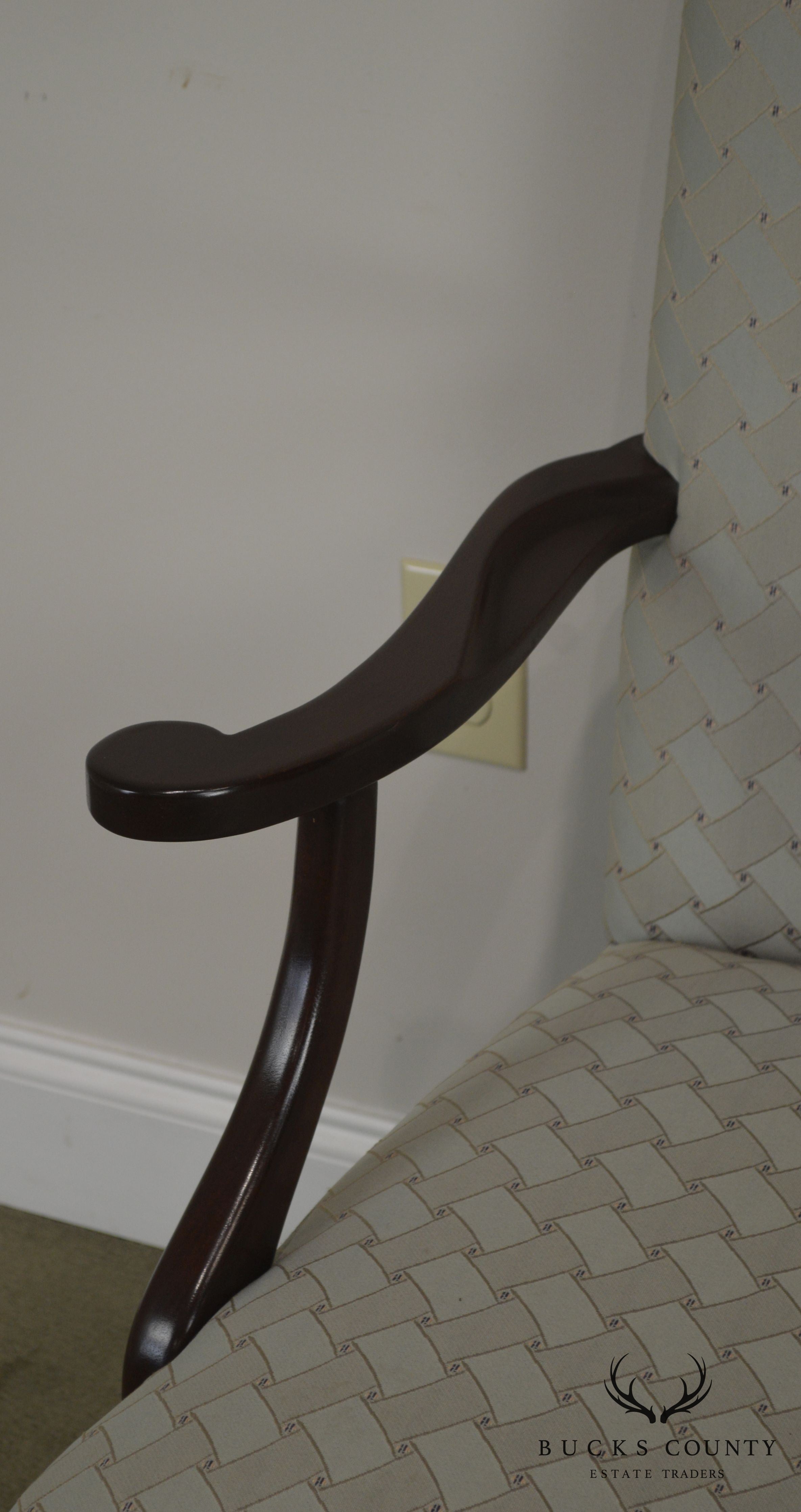 Hickory Chair Mahogany Chippendale Style Library Am Chair