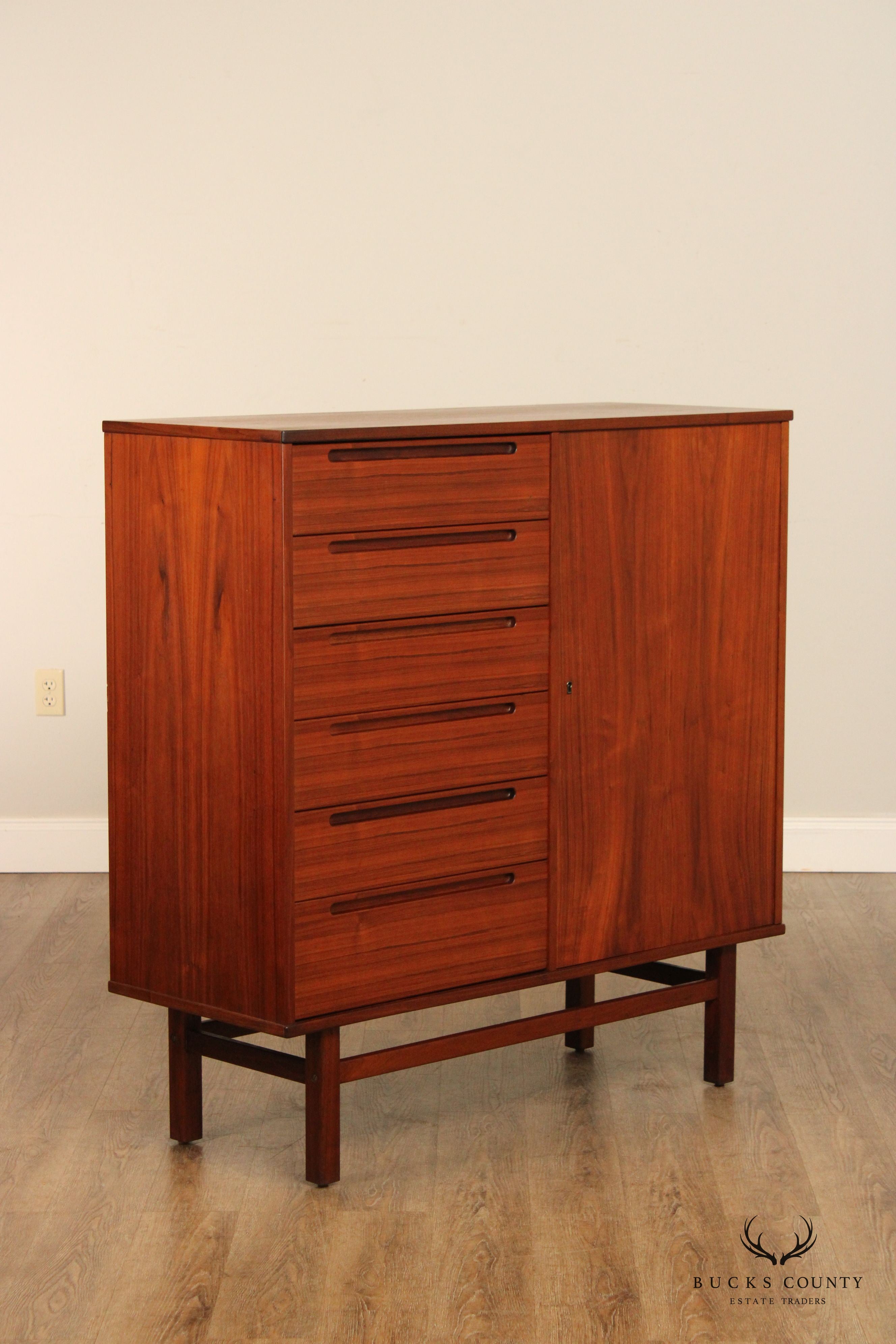 Arne Wahl Iversen Danish Modern Teak Gentleman’s Dresser Chest