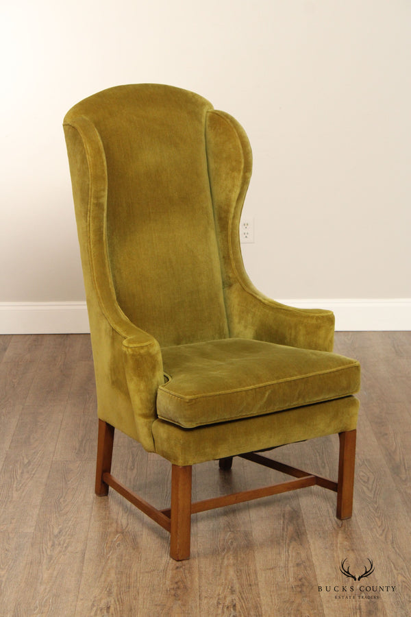 Chippendale Style Tall Back Wing Chair