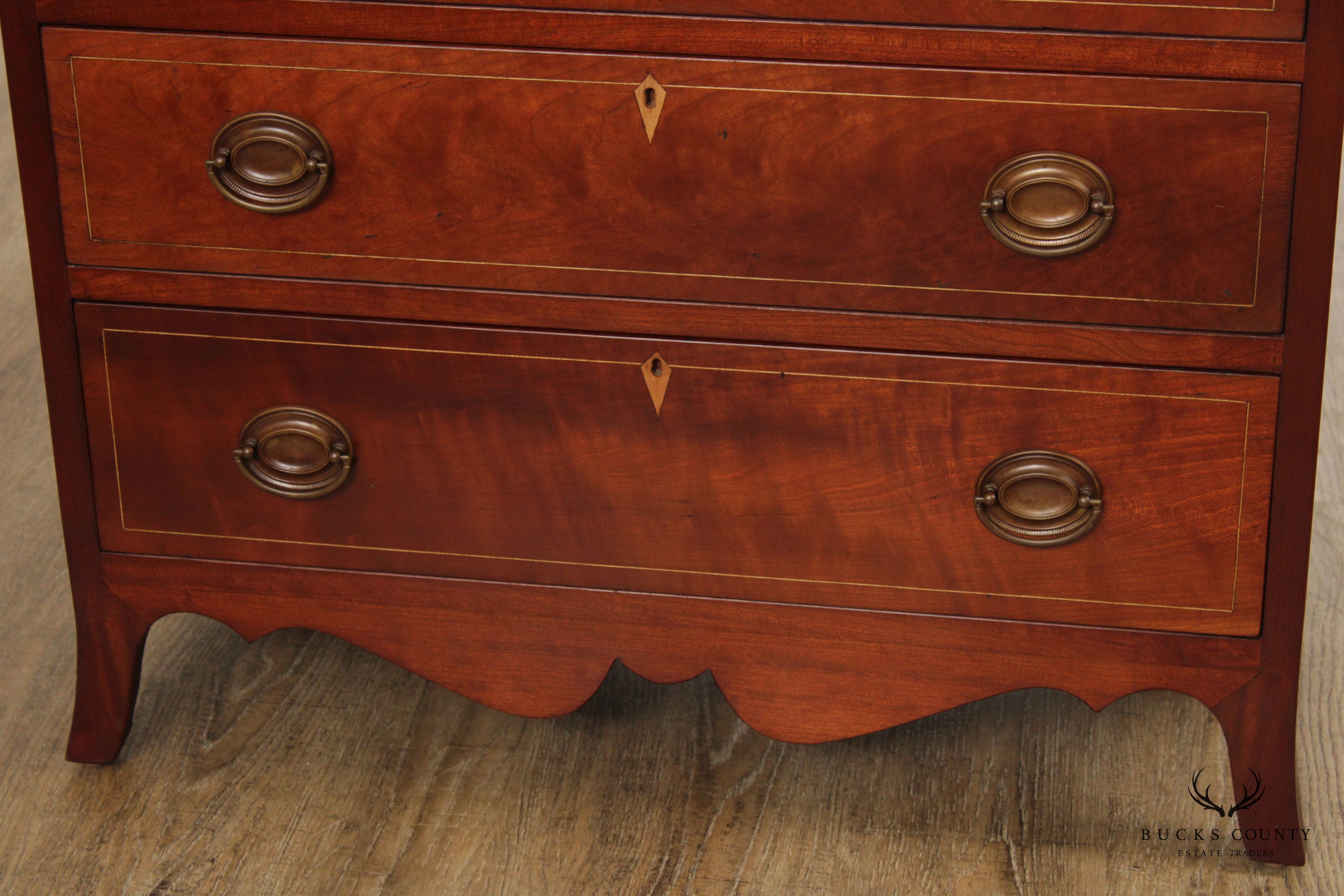 Federal Style Quality Bench Made Cherry Chest of Drawers