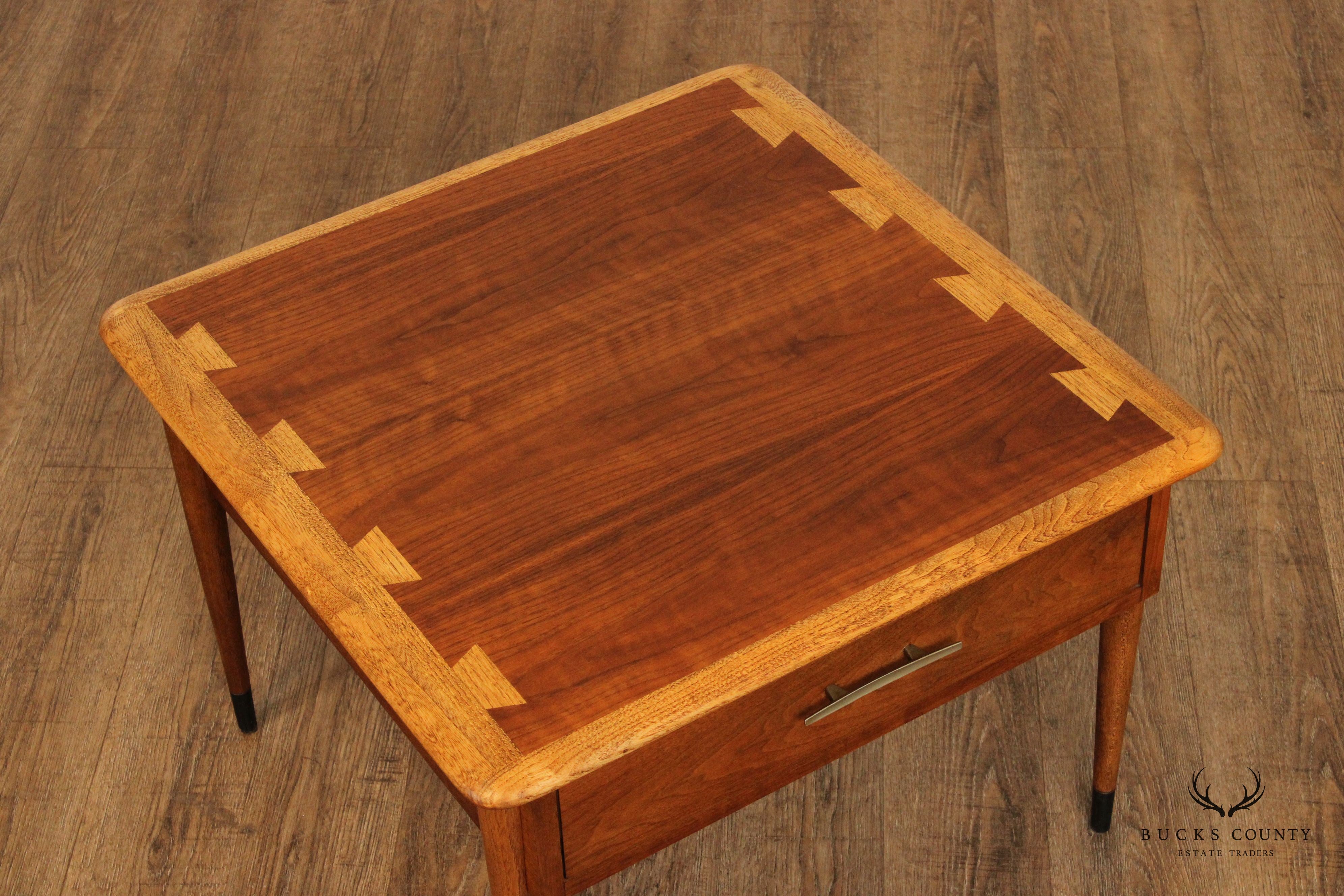 Lane Altavista Mid Century Modern One-Drawer Walnut Side Table