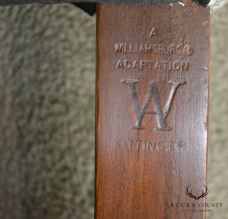 Kittinger Colonial Williamsburg Adaptation Mahogany Chippendale Library Armchair