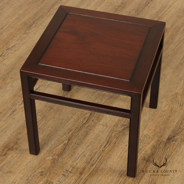 Saybolt Cleland Ming Style Square Mahogany End Table