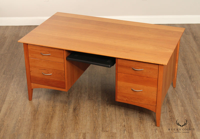 Modern Shaker Style Solid Cherry Executive Writing Desk