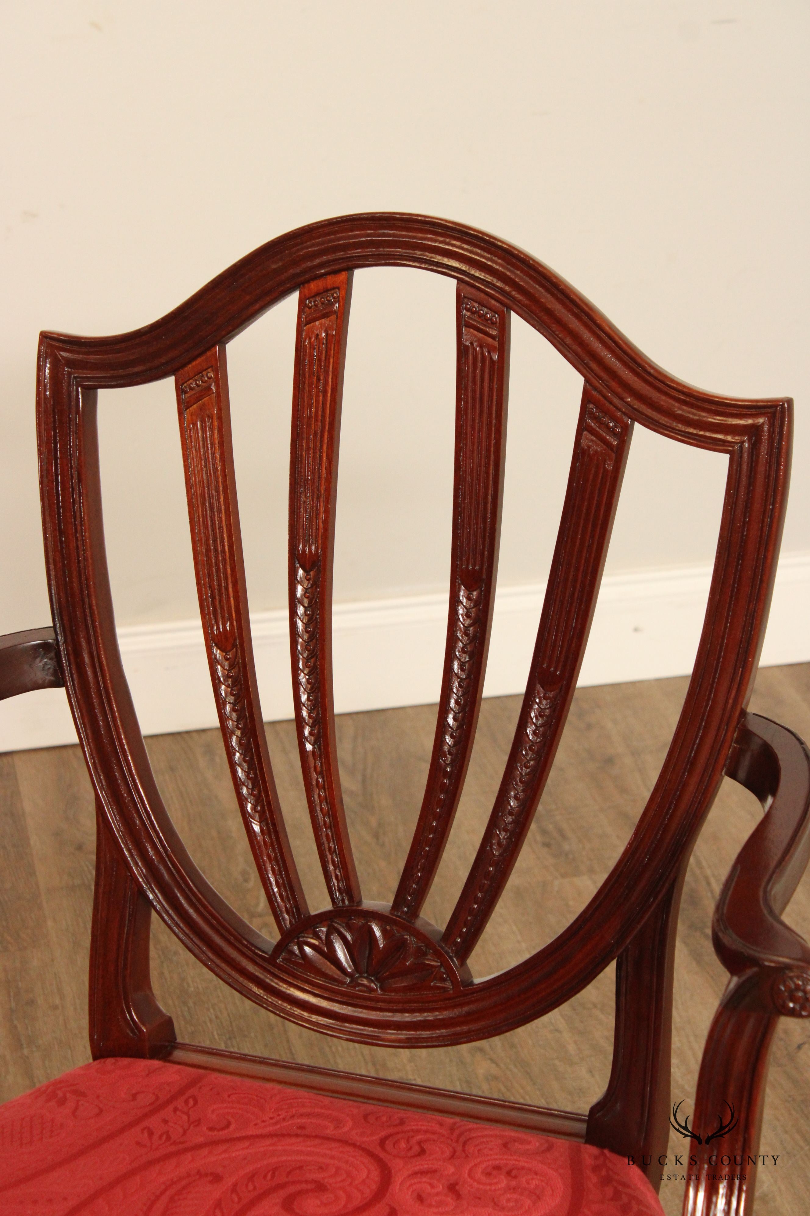 Baker Furniture Historic Charleston Set of Eight Carved Mahogany Dining Chairs