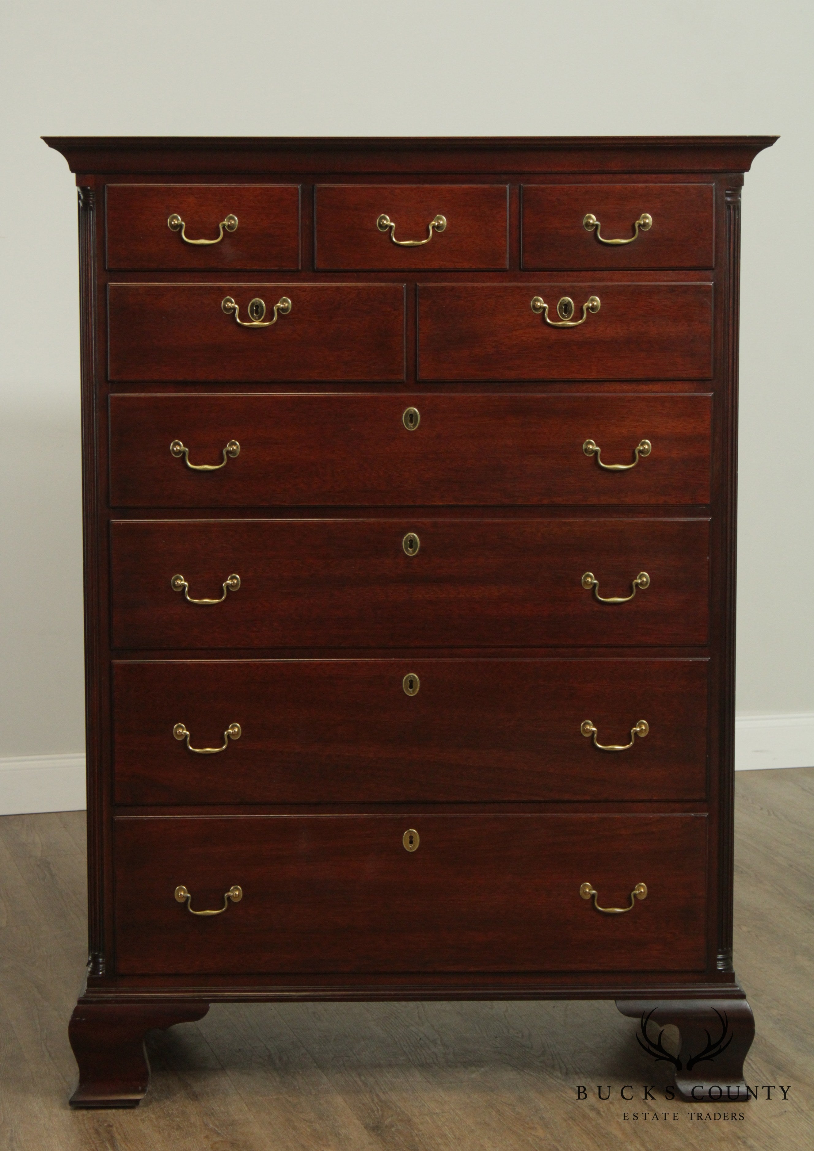 Kindel Winterthur Collection Mahogany Chippendale Style High Chest