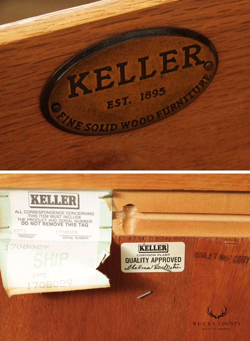 Keller Chippendale Style Oak Two-Door Server Cabinet