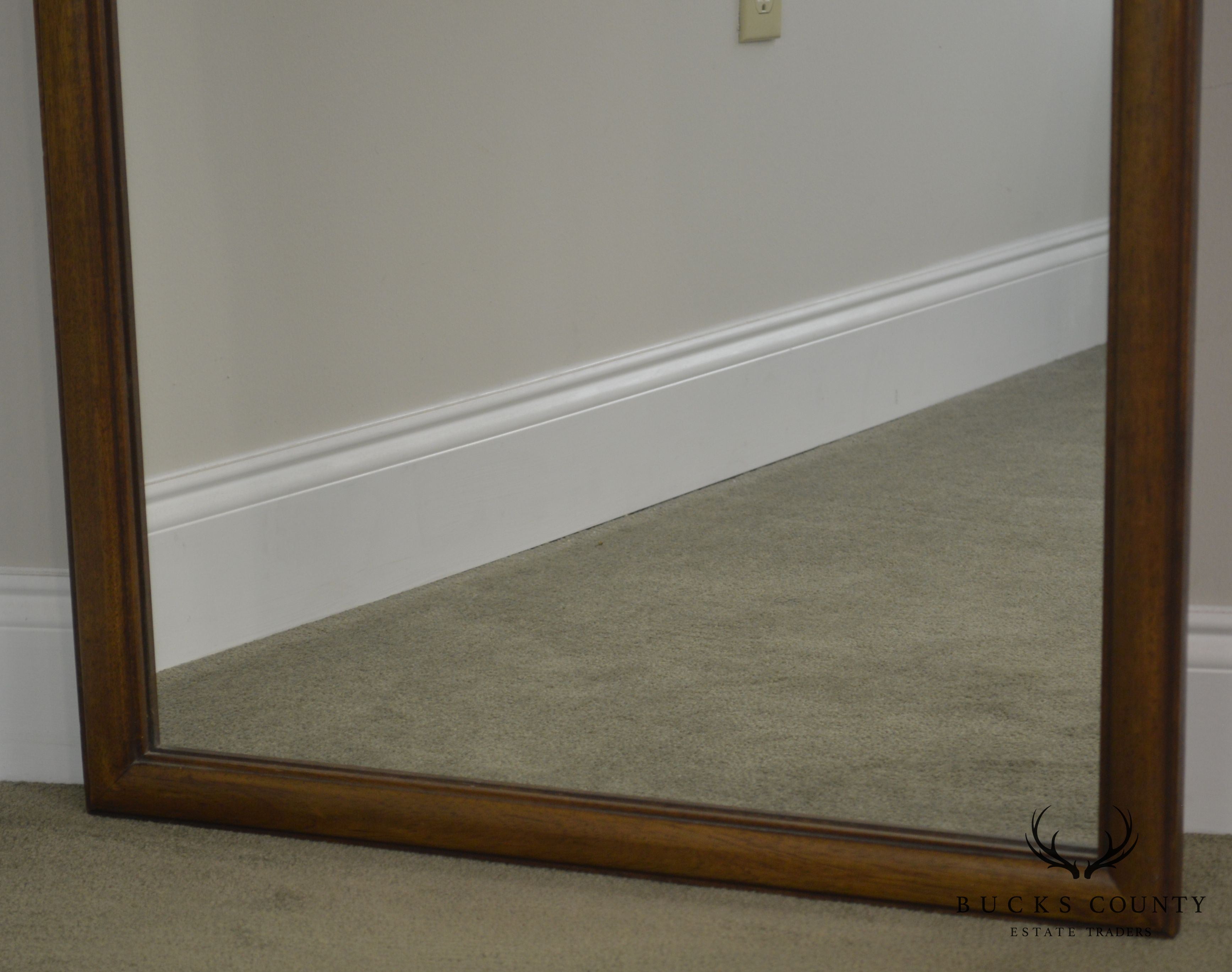 Thomasville Vintage 1960's Broken Arch Top Walnut Wall Mirror