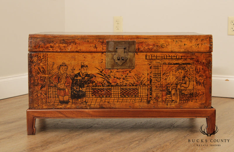 Antique Asian Chest on Base
