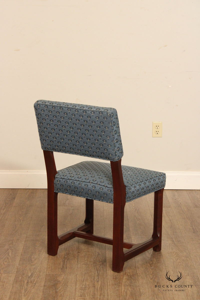 Kittinger Vintage Walnut  Custom Upholstered Vanity Side Chair