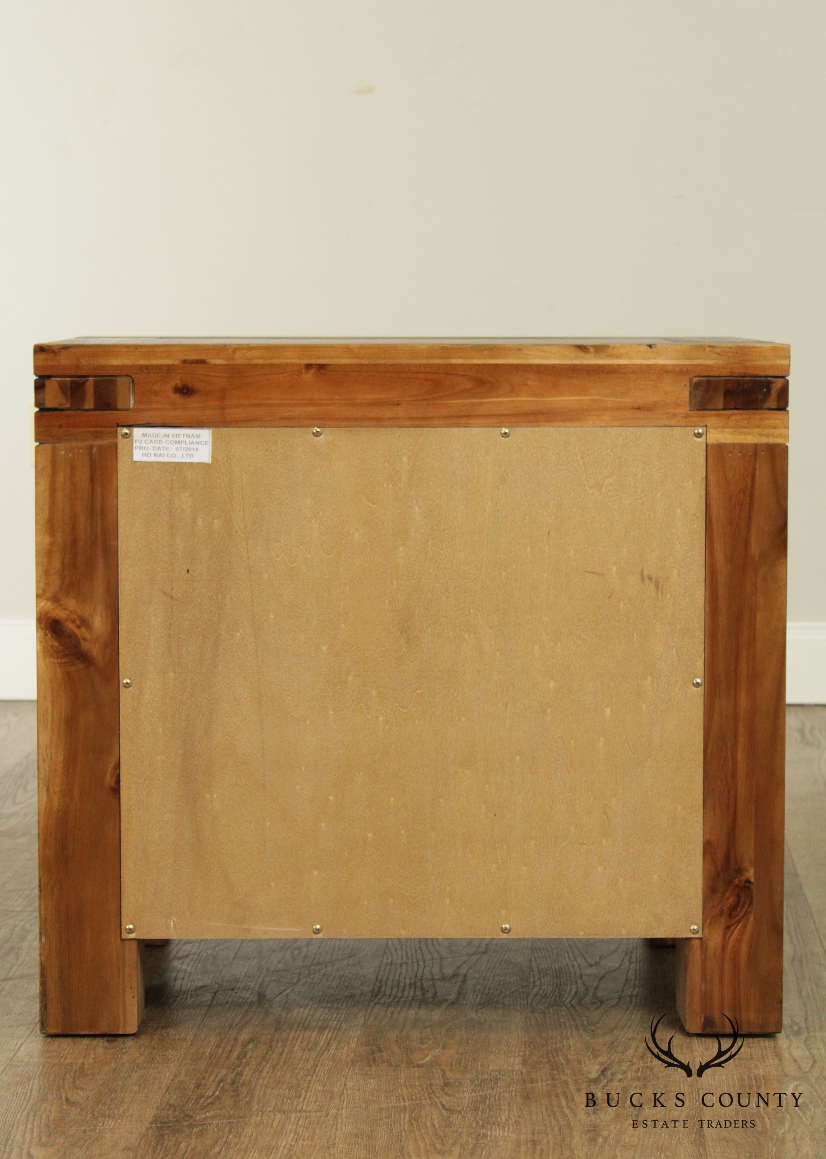 Modern Rustic 2 Drawer Nightstand